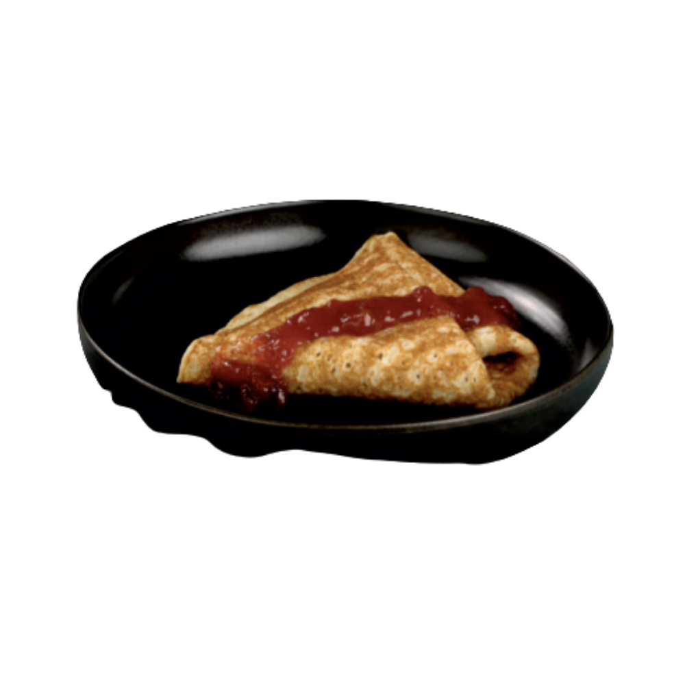 44 Russian pancakes with strawberry jam